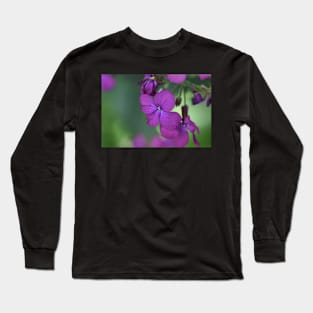 Purple flowers facemask Long Sleeve T-Shirt